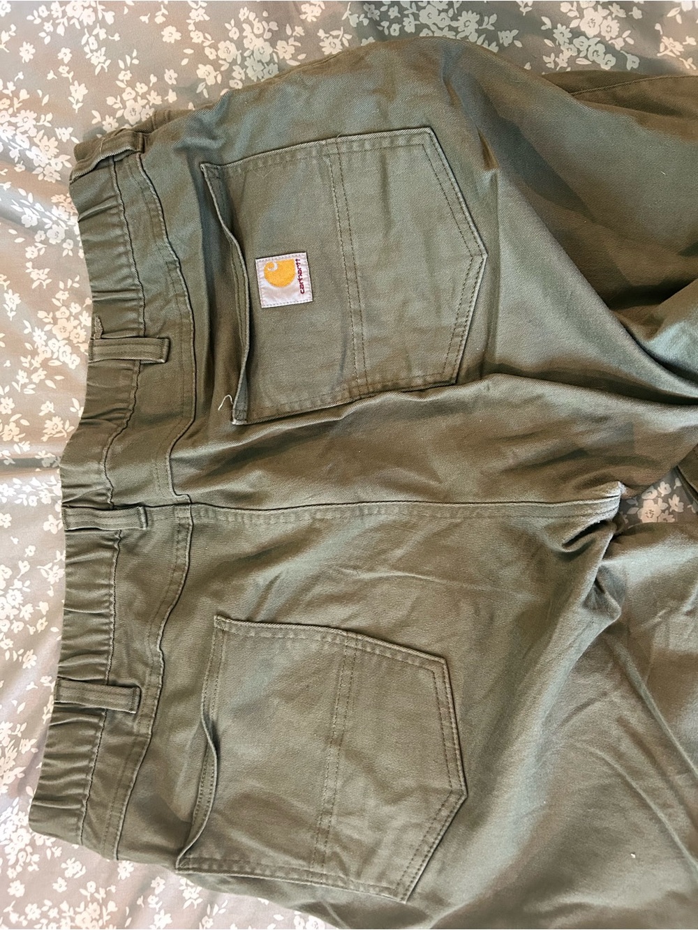 Carhartt Men’s Olive Work Cargo Pants